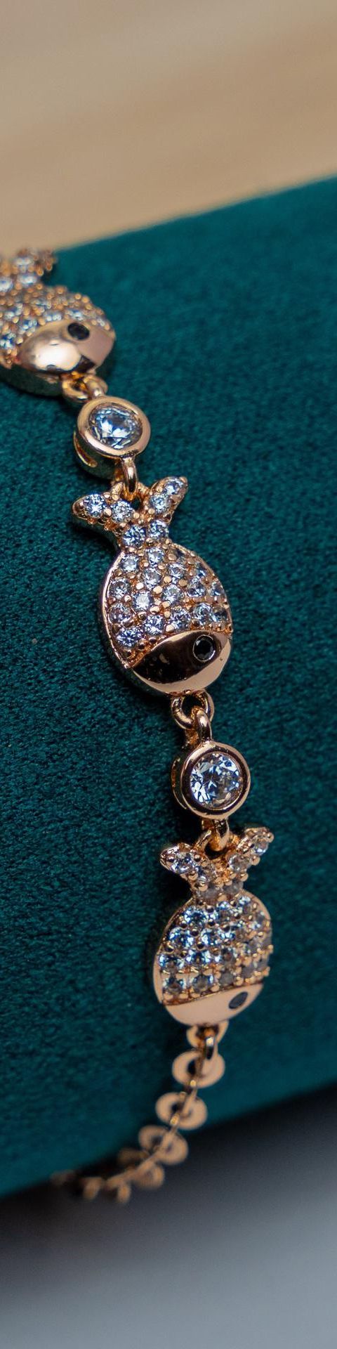 Gold-Tone Fish Charm Bracelet