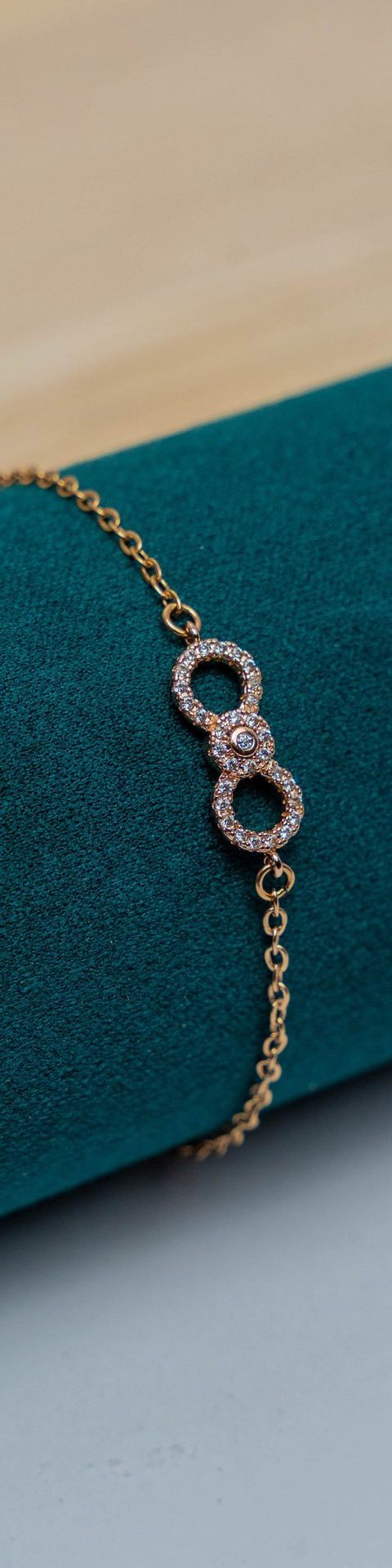 Rose Gold Infinity Diamond Bracelet