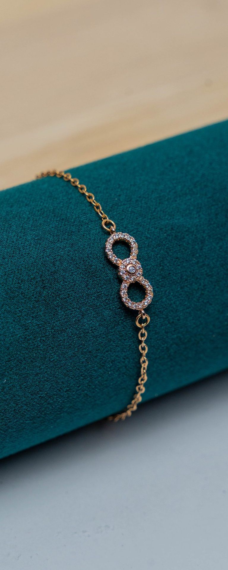 Rose Gold Infinity Diamond Bracelet