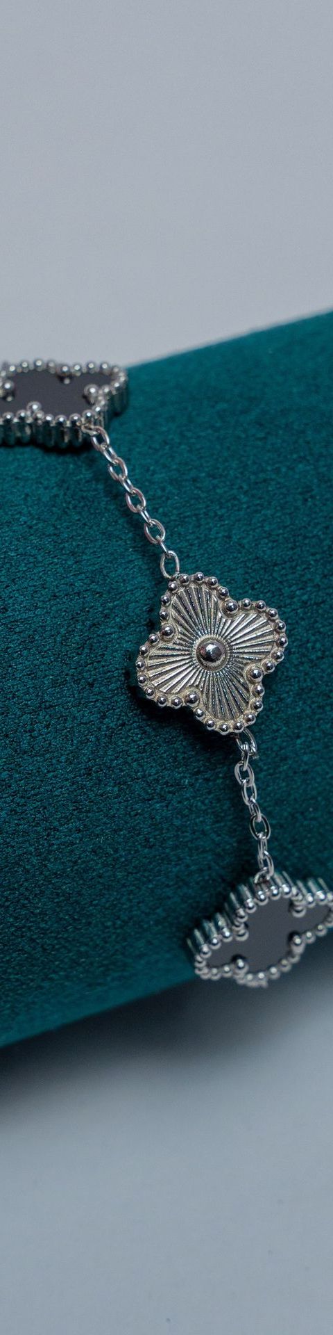 Silver Filigree Flower Chain Bracelet