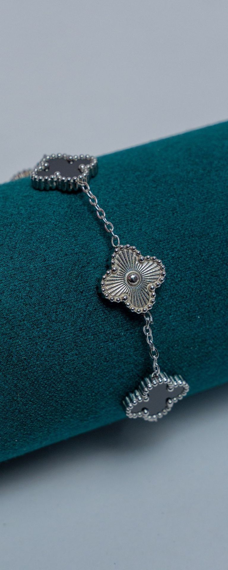 Silver Filigree Flower Chain Bracelet
