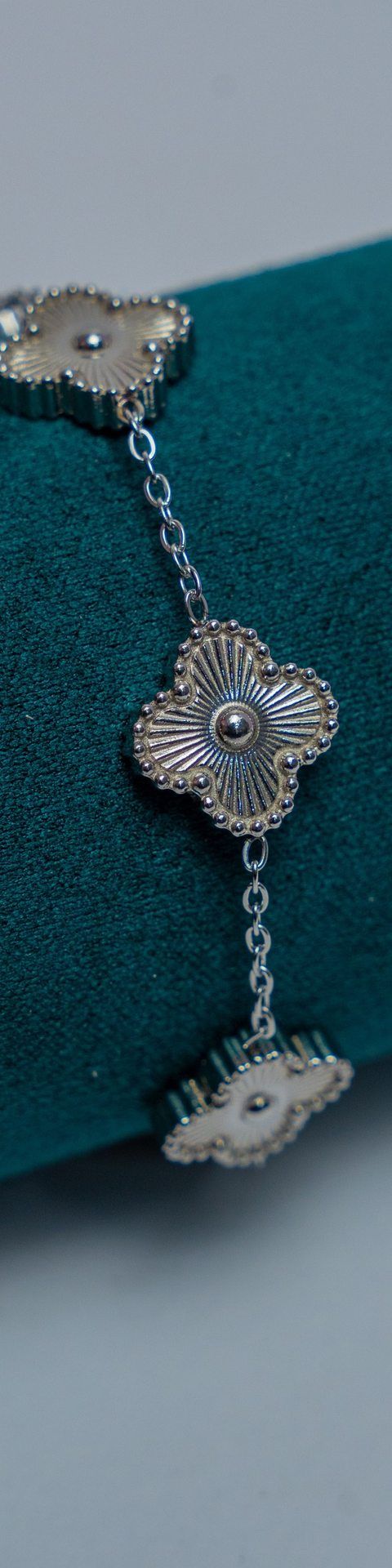 Silver Floral Chain Bracelet