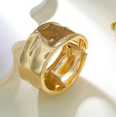 Polished Gold Chunky Hoop Bracelet