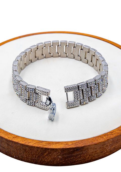 Silver Box Link Chain Bracelet