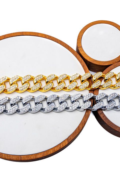 Two-Tone Pavé Link Bracelet