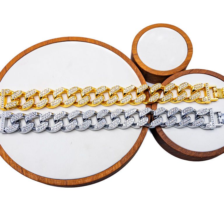Two-Tone Pavé Link Bracelet