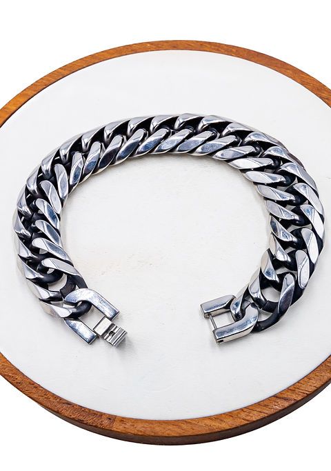 Black Braided Chain Bracelet