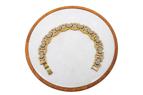 Gold Icon Link Chain Bracelet
