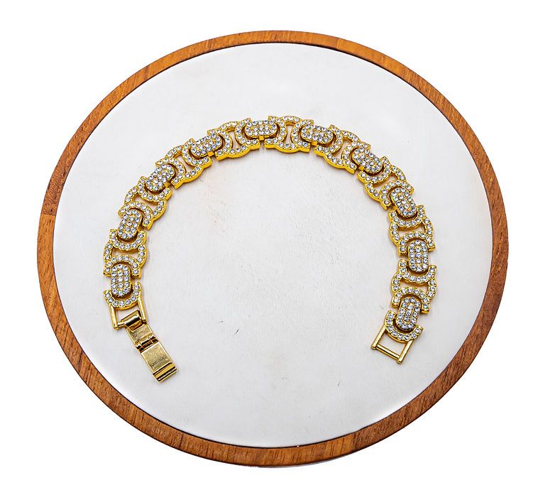 Gold Icon Link Chain Bracelet