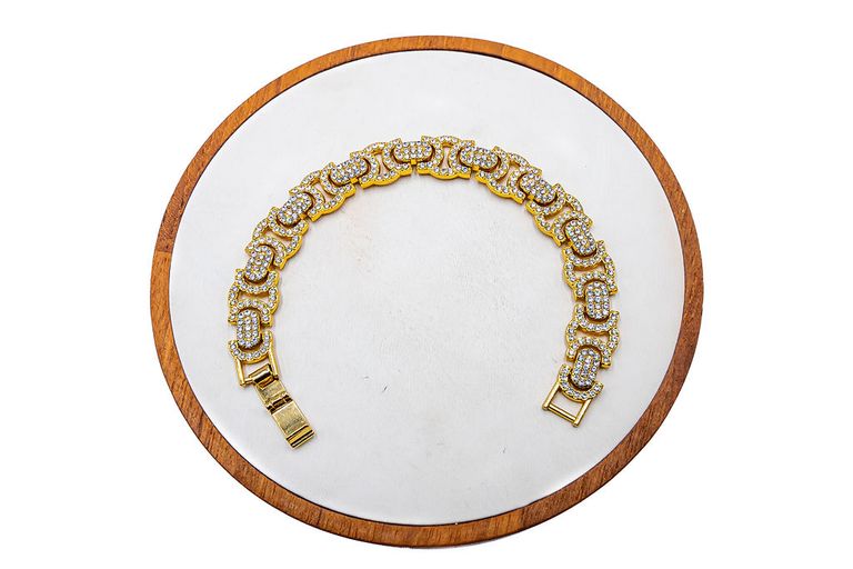 Gold Icon Link Chain Bracelet
