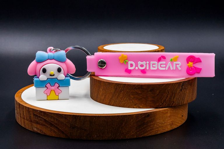 Dobear Keychain Pink