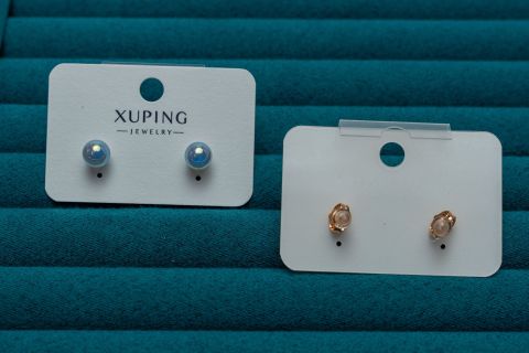 Blue Pearl Stud Earrings