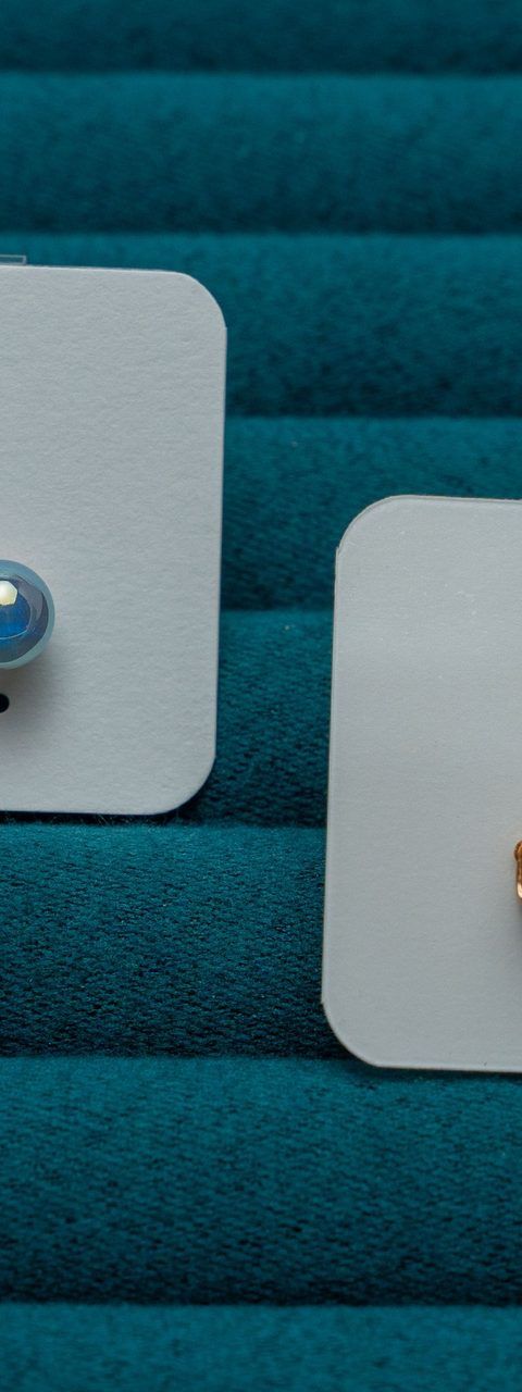 Blue Pearl Stud Earrings