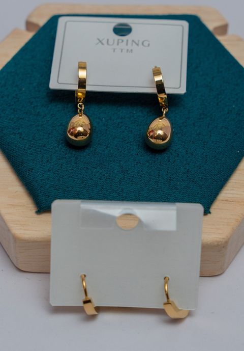 Gold Ball Drop Earrings