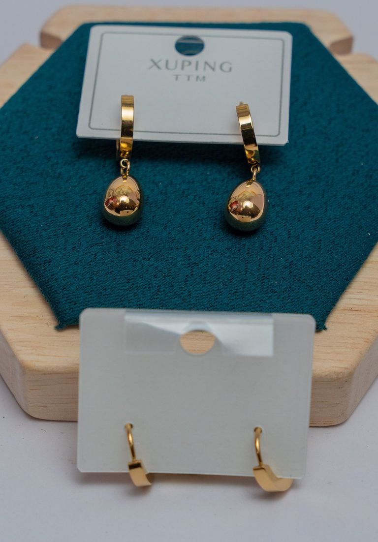 Gold Ball Drop Earrings