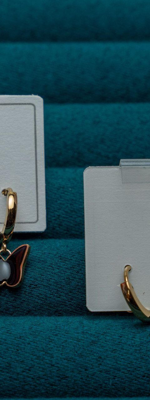 Gold-Tone Butterfly Drop Earrings