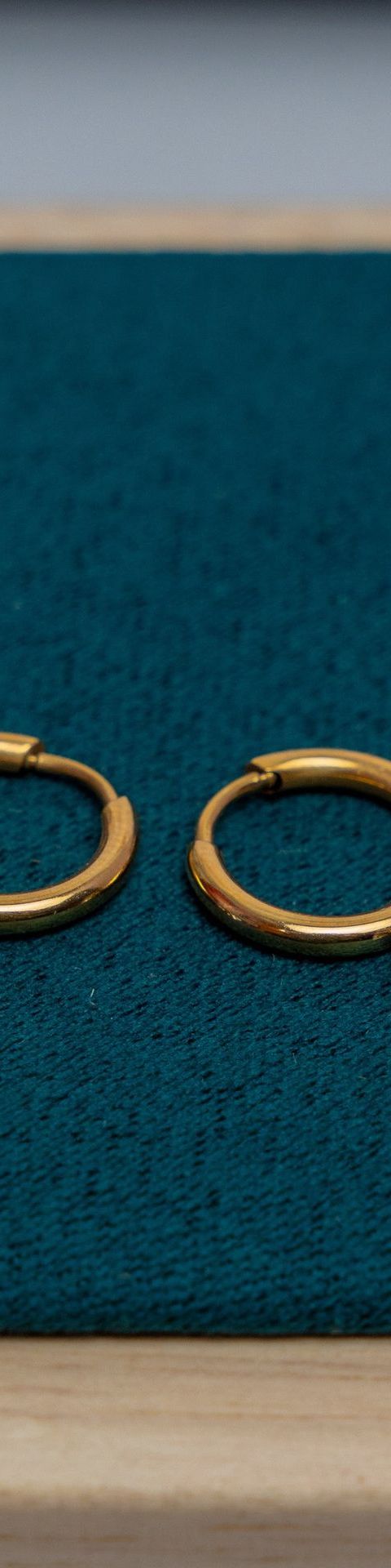 Gold-Tone Hoop Earrings with Crystal Stones