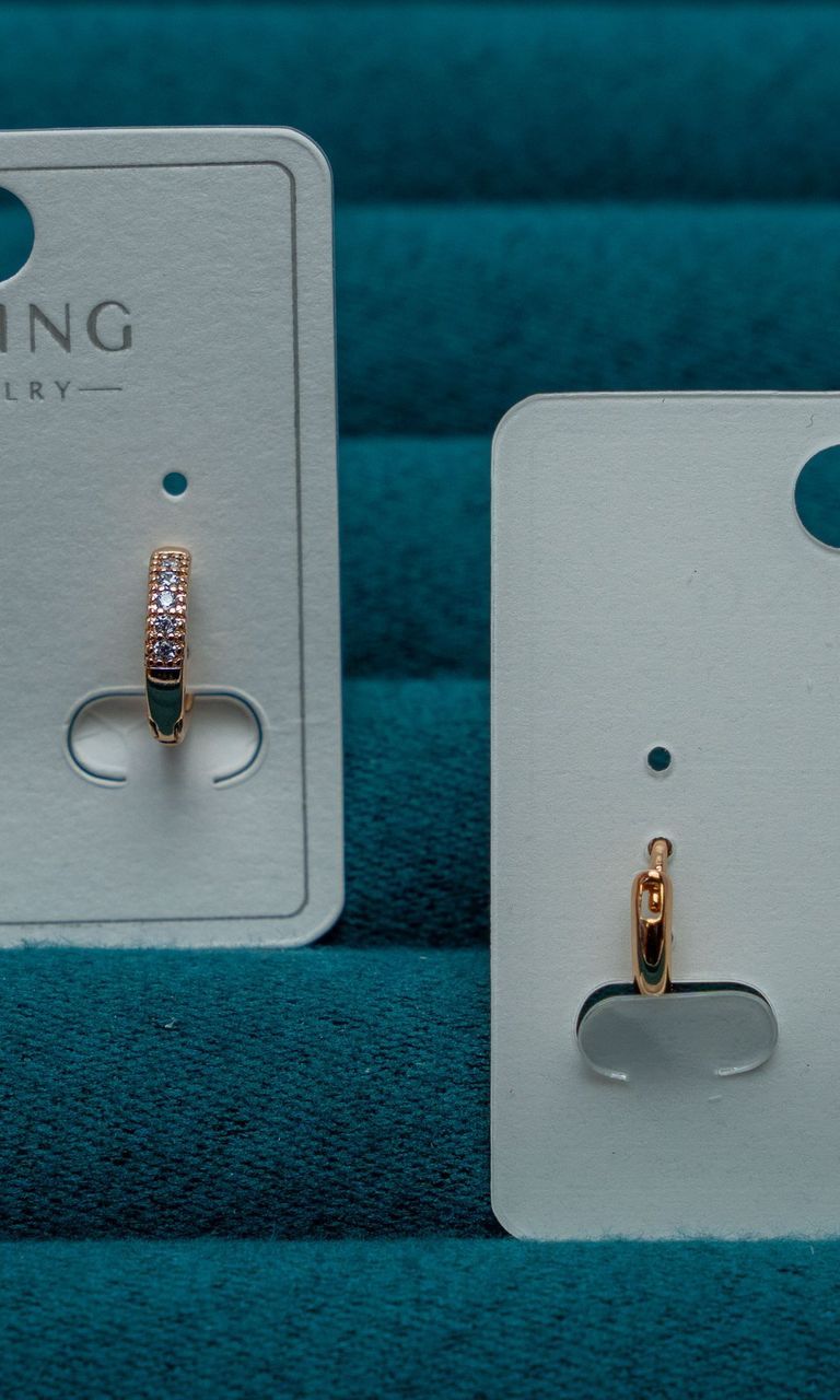 Gold-Tone Crystal Hoop Earrings