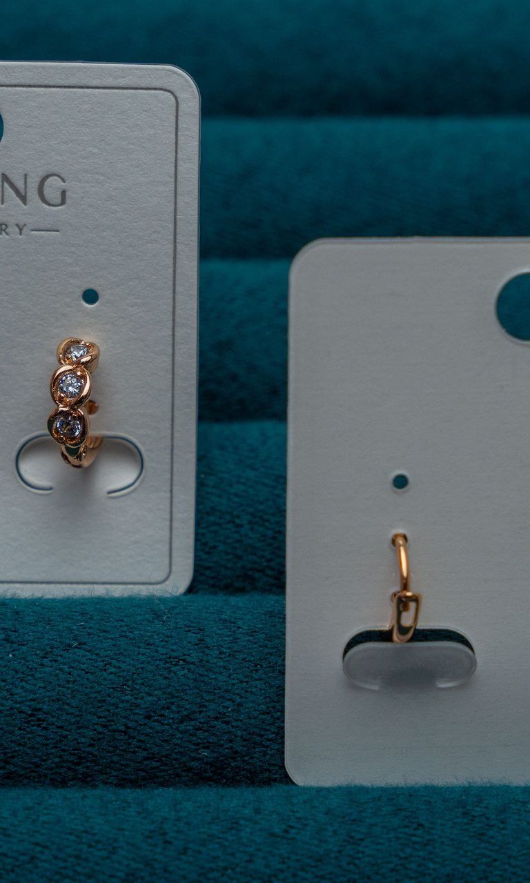 Gold-Tone Crystal Hoop Earrings