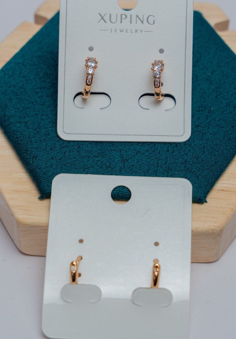 Gold-Tone Crystal Huggie Hoop Earrings