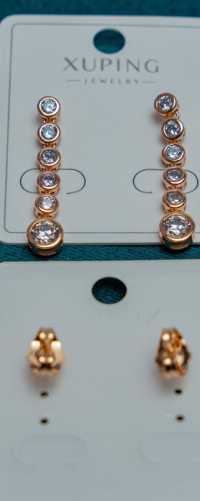 Gold-Tone Crystal Linear Drop Earrings