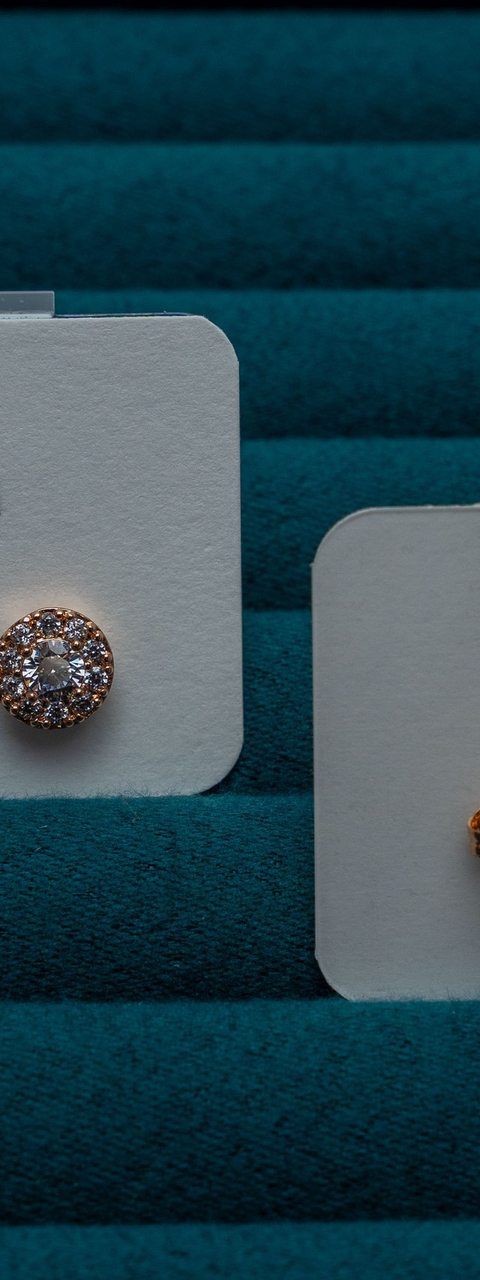 Gold-Tone Crystal Stud Earring Set
