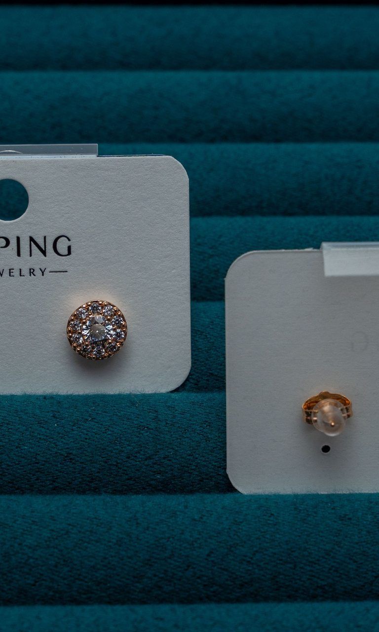 Gold-Tone Crystal Stud Earring Set