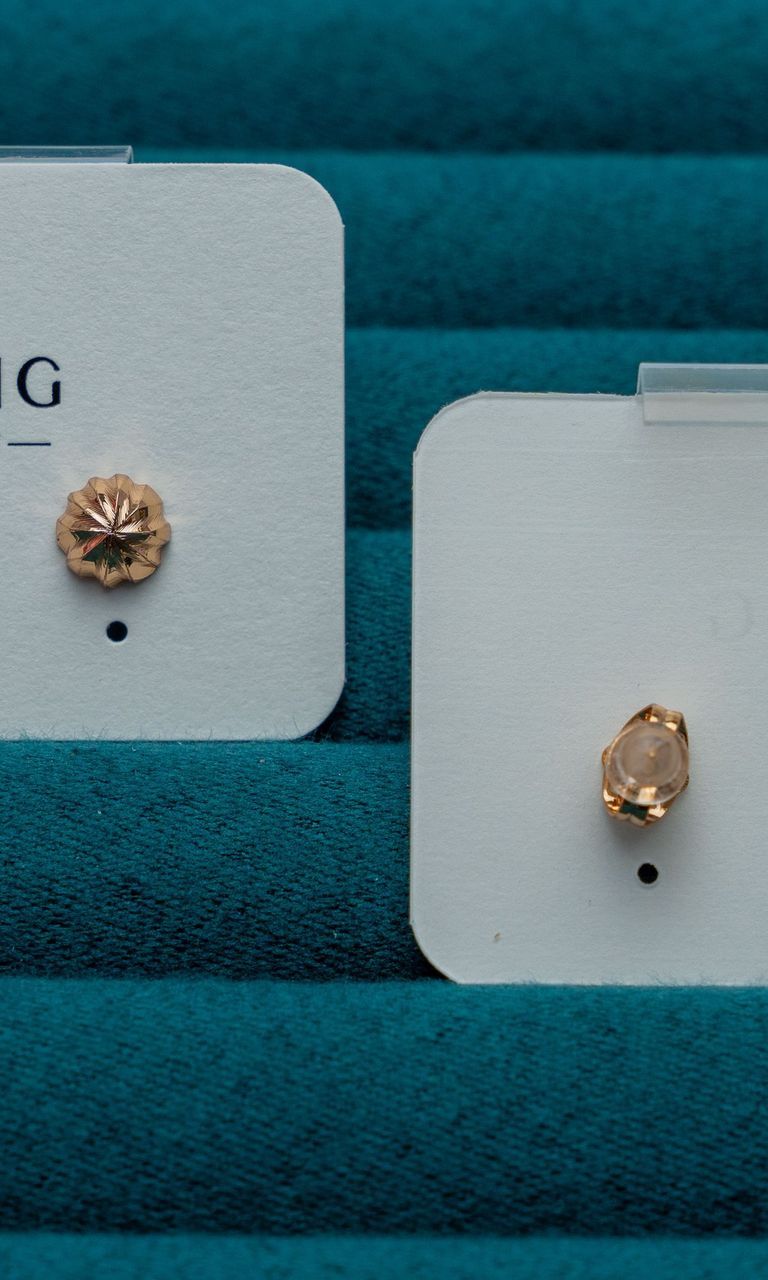 Gold-Tone Flower Stud Earrings
