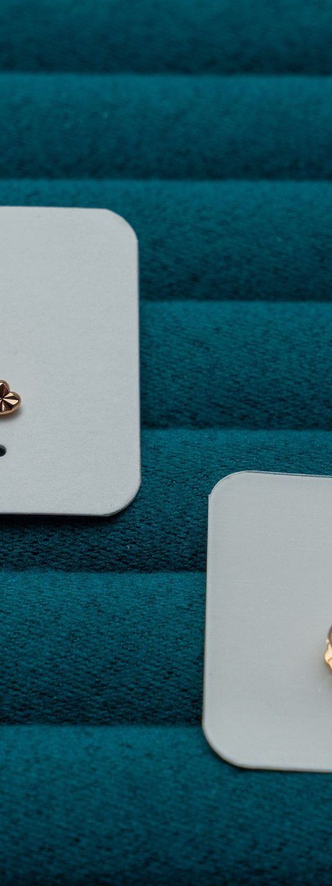 Gold-Tone Heart Stud Earrings