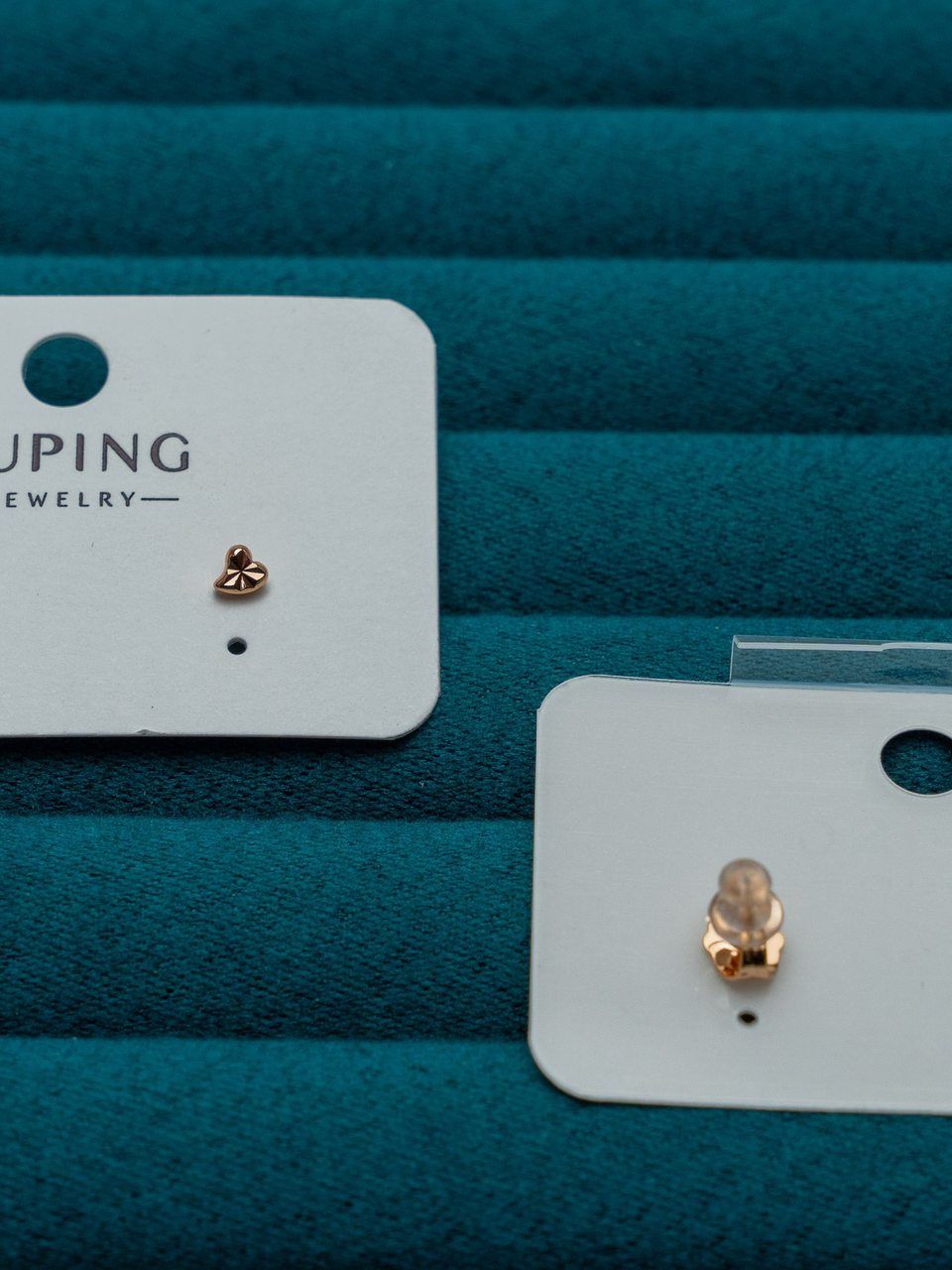 Gold-Tone Heart Stud Earrings