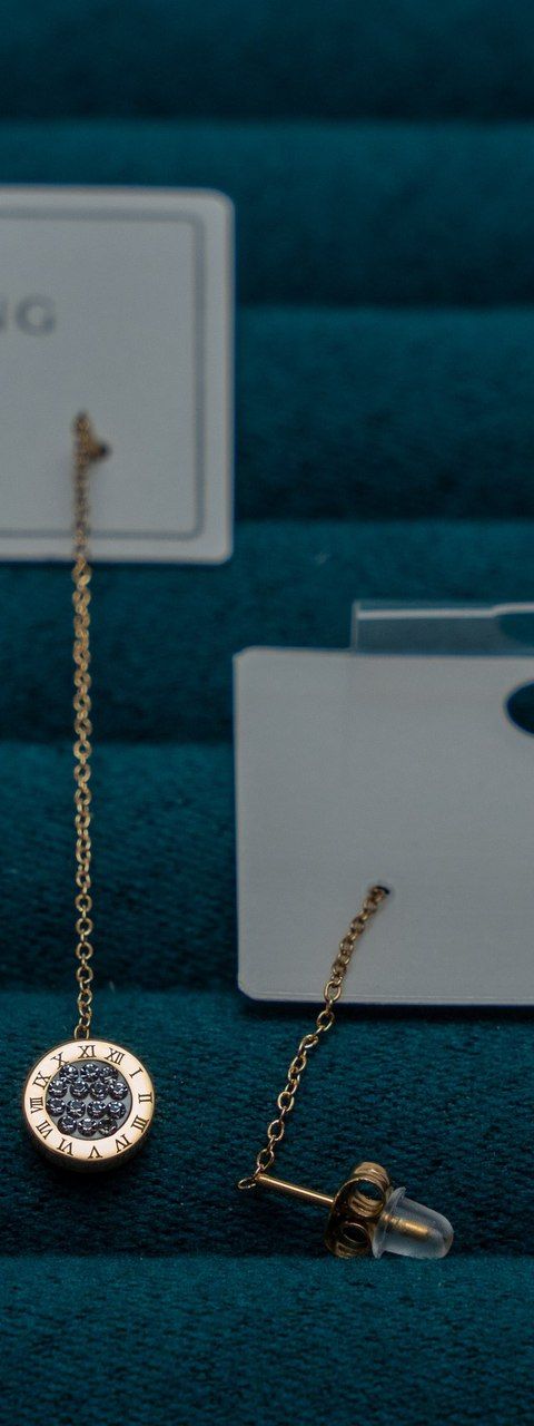 Gold Roman Numeral Drop Earrings