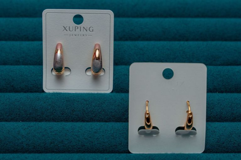 Gold-Tone Teardrop Hoop Earrings Set