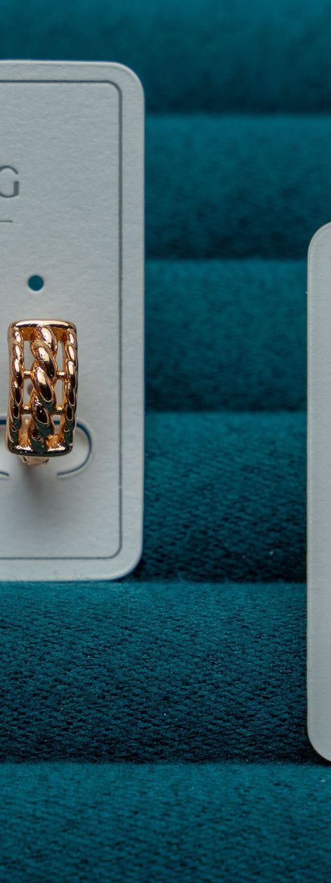 Gold-Tone Textured Hoop Earrings