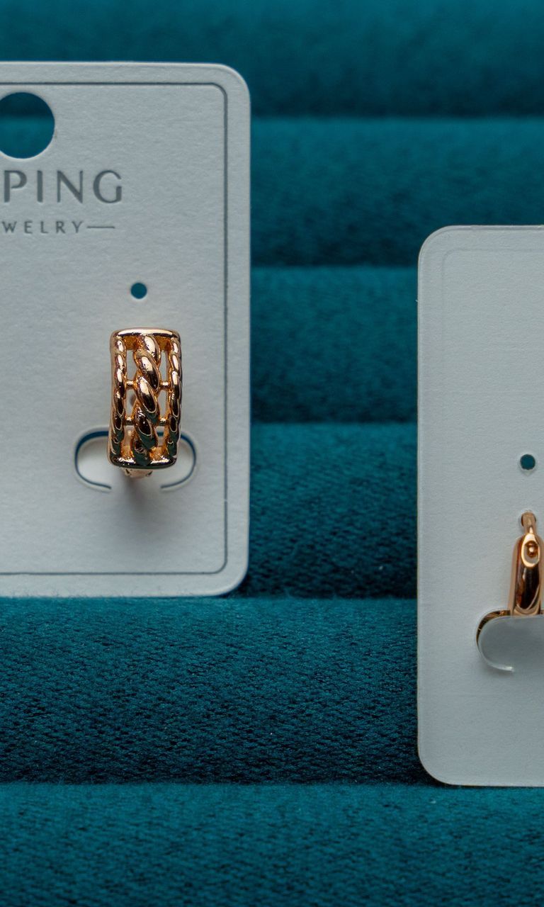 Gold-Tone Textured Hoop Earrings
