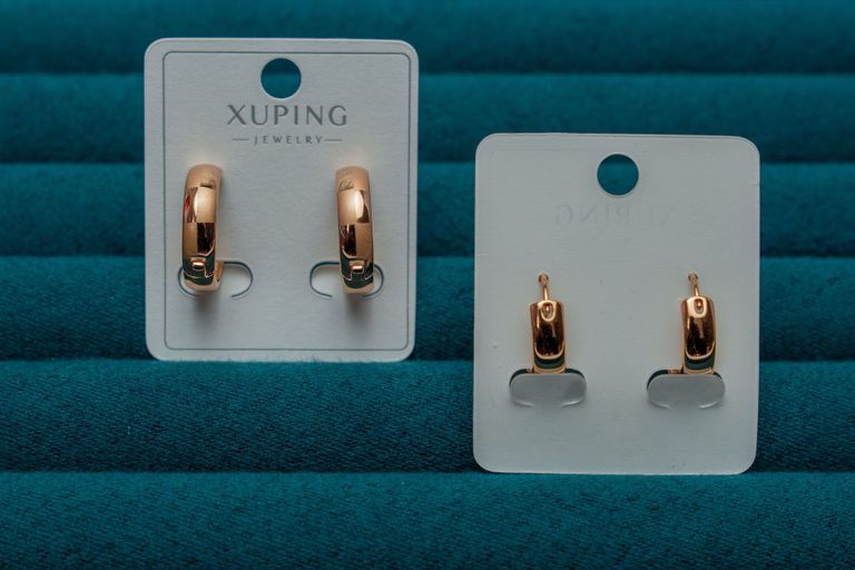 Gold-Tone Chunky Hoop Earrings
