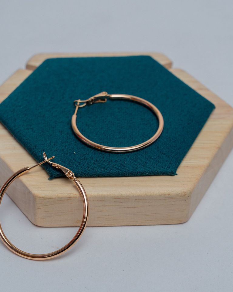 Gold-Tone Hoop Earrings
