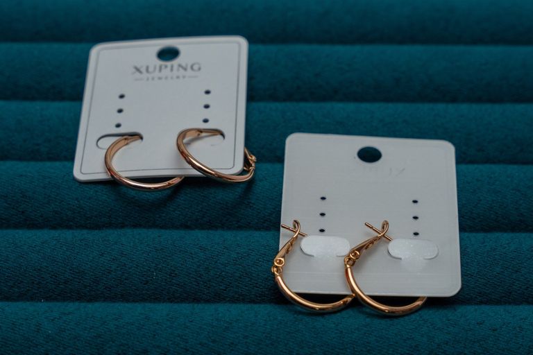 Gold-Tone Hoop Earrings