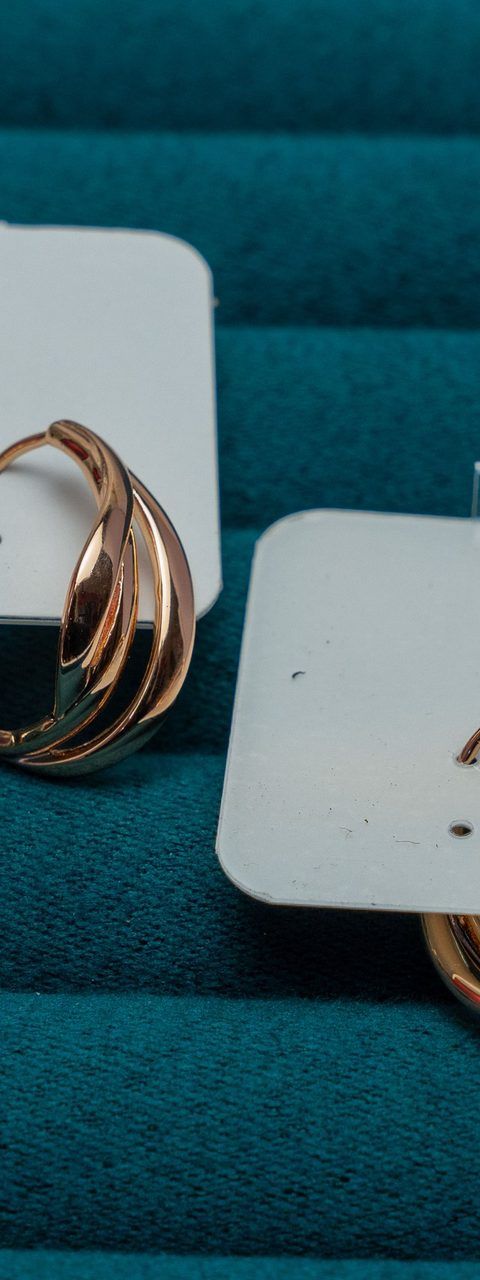 Gold-Tone Twisted Hoop Earrings
