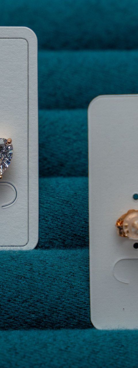 Heart Crystal Stud Earrings