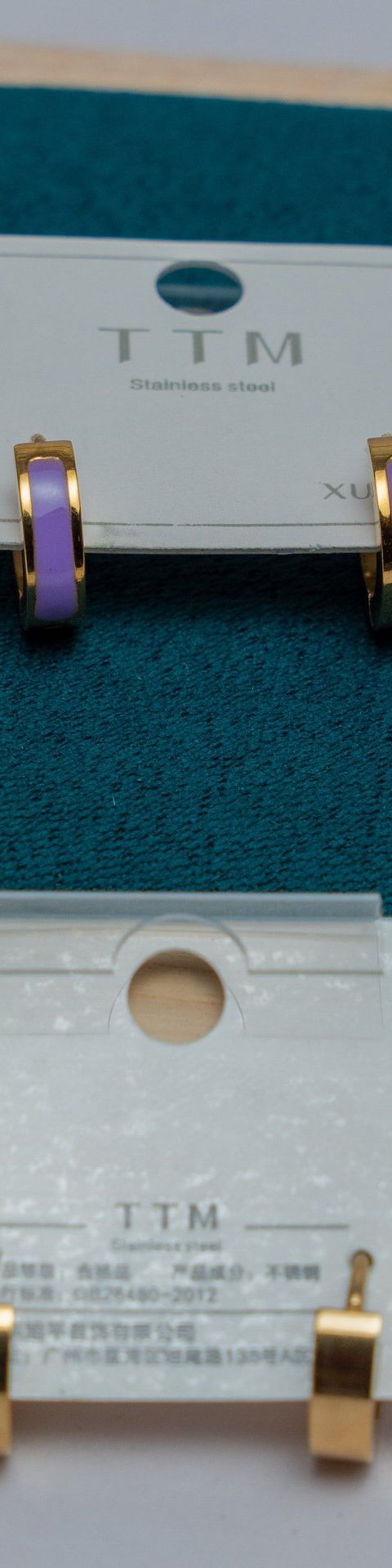 Purple and Gold Hoop Earrings
