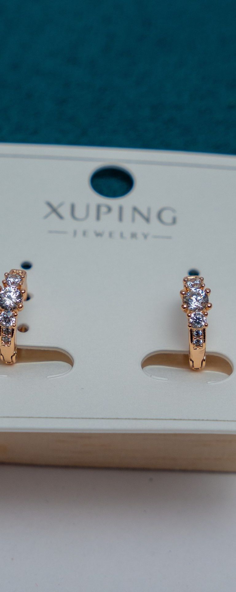 Rose Gold Crystal Cluster Stud Earrings