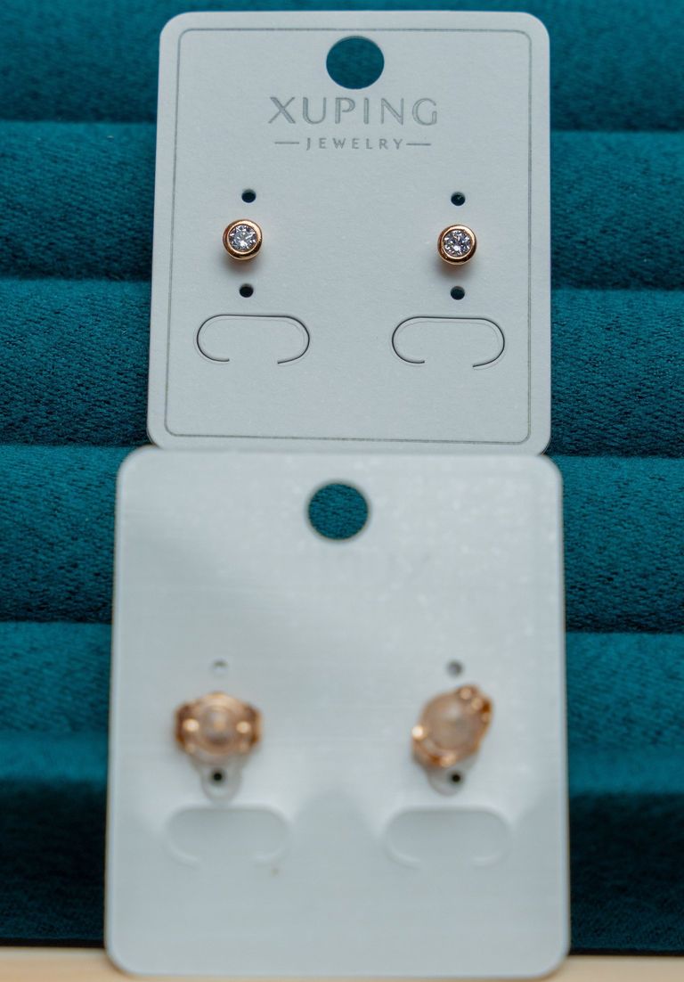 Rose Gold Crystal Stud Earrings