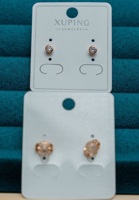 Rose Gold Crystal Stud Earrings