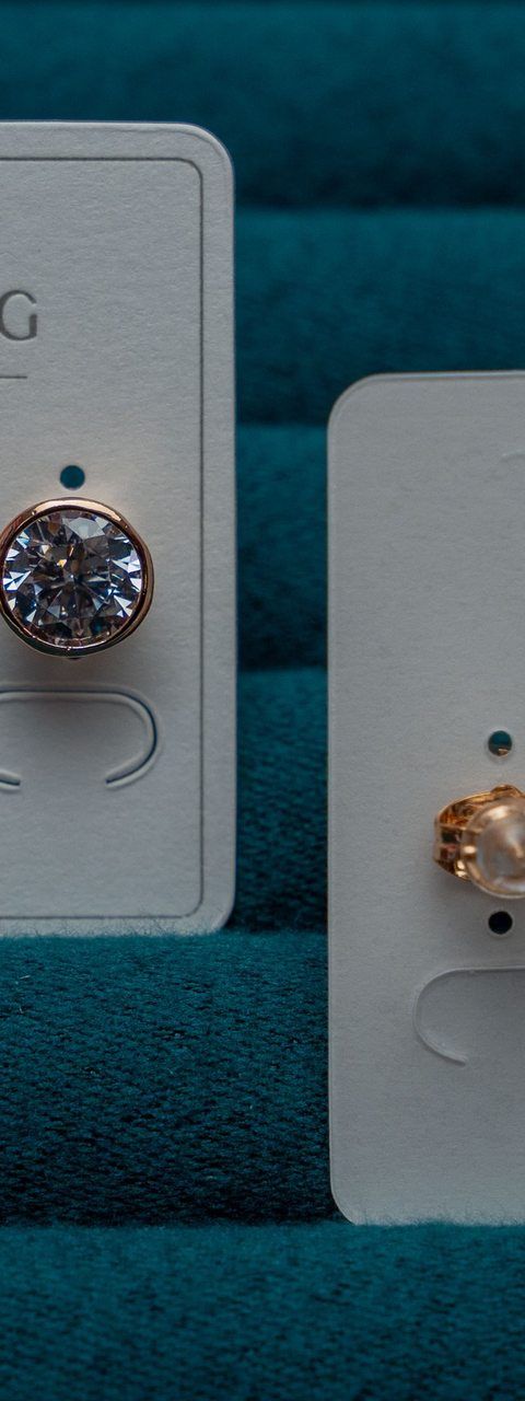 Rose Gold Crystal Stud Earrings