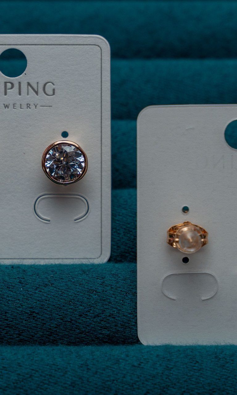 Rose Gold Crystal Stud Earrings