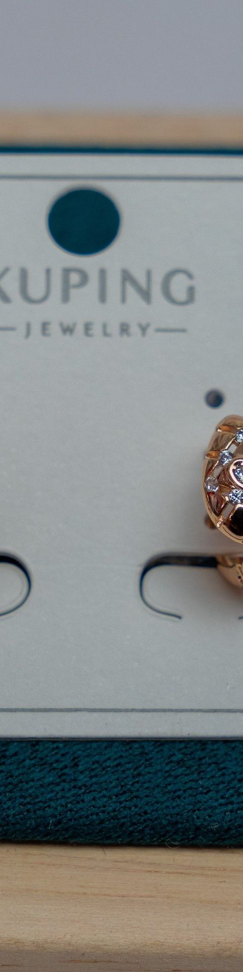 Rose Gold Heart Teardrop Earrings