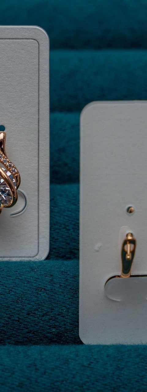 Rose Gold Teardrop Crystal Stud Earrings