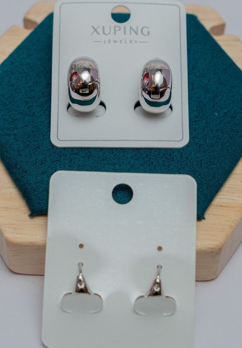 Silver-Tone Chunky Hoop Earrings