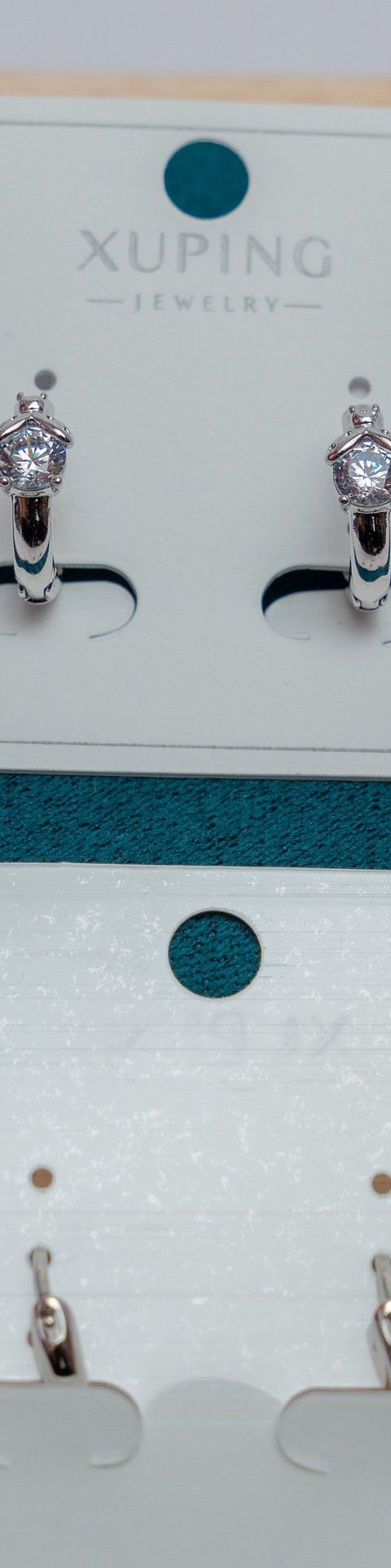 Silver Crystal Stud Earrings