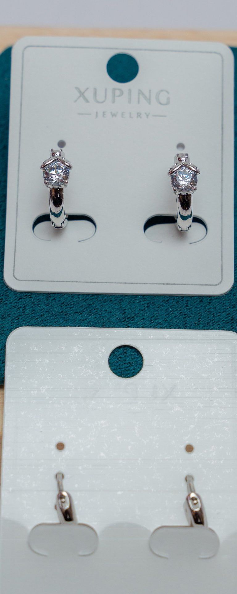 Silver Crystal Stud Earrings